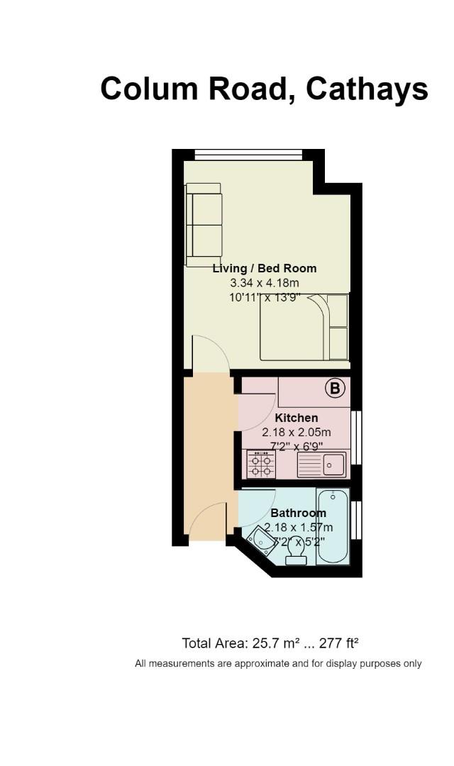 Floorplan for Colum Road, Cathays